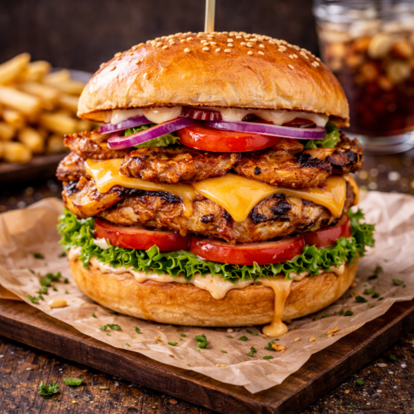 GRILLED CHICKEN THIGH BURGER